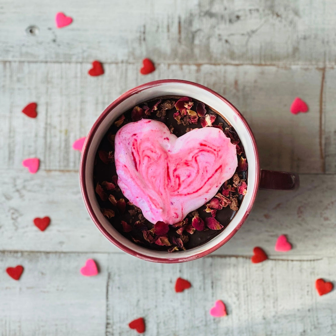 Date Night Red Rose Chocolate Mousse