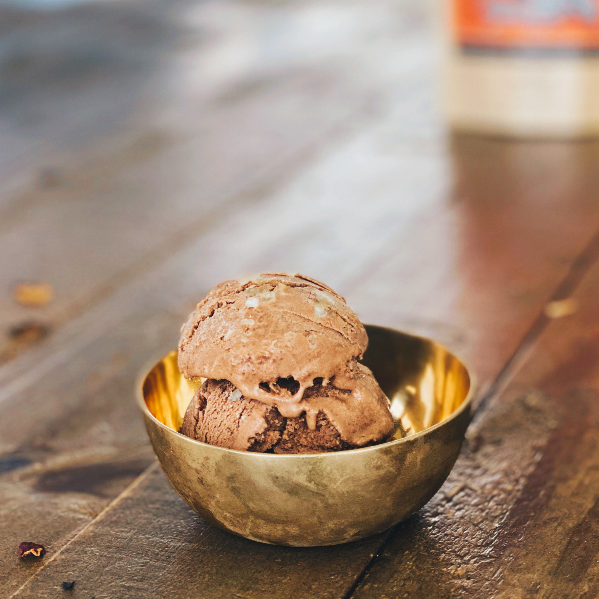 Vegan Dark Chocolate Hazelnut Ice Cream with Ashwagandha