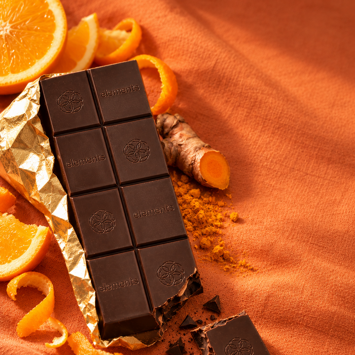 Orange Crunch with Turmeric bar with orange peel and turmeric